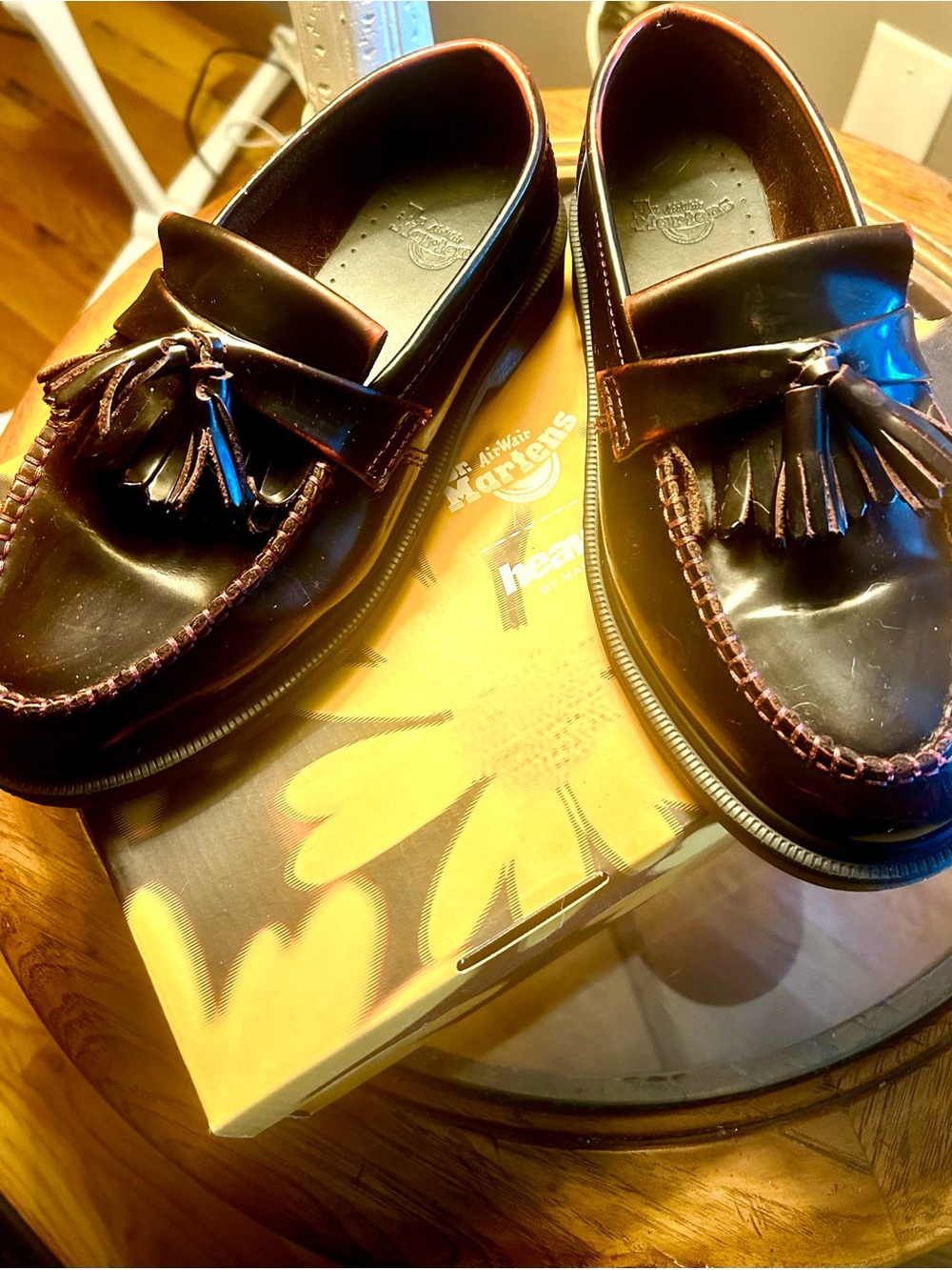 Dr. Martens Black Leather Tassel Loafers
